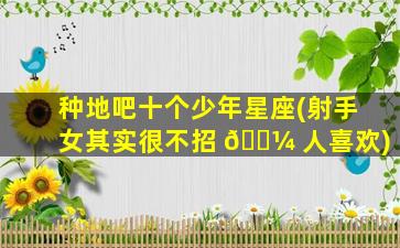种地吧十个少年星座(射手女其实很不招 🐼 人喜欢)